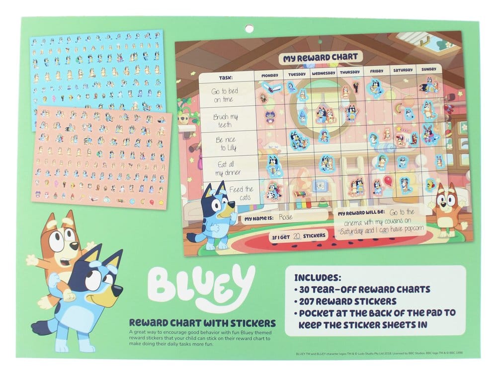 Bluey Belohnungsplan Set