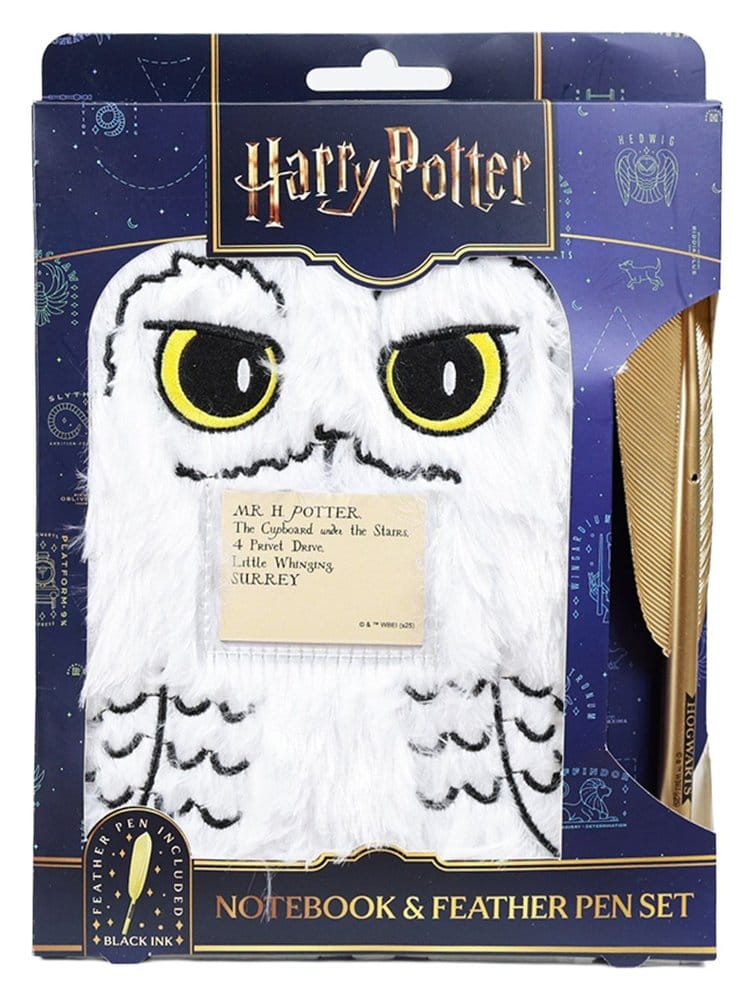 Harry Potter Hedwig Magical Locations Plüsch Notizbuch Set mit Stift
