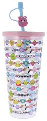 Squishmallows Squish Squad Becher mit Strohhalm 700 ml