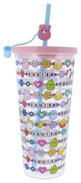 Squishmallows Squish Squad Becher mit Strohhalm 700 ml