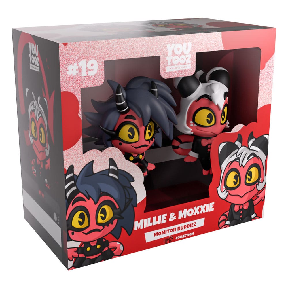 Helluva Boss Millie & Moxxie Monitor Buddiez Vinyl Figuren