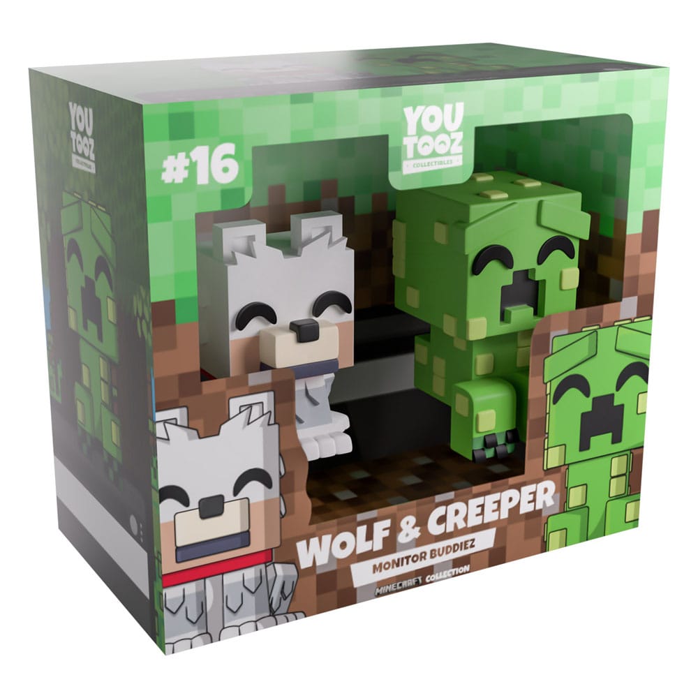 Youtooz Minecraft Wolf and Creeper Monitor Buddiez Vinyl Figuren