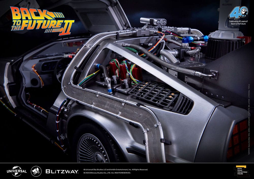 Zurück in die Zukunft II - Zeitmaschine Time Machine Premium UMS Fahrzeug 74 cm 1/6 Fahrzeug Blitzway