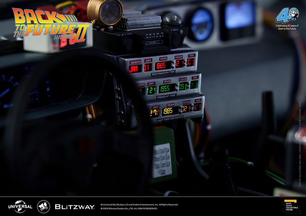 Zurück in die Zukunft II - Zeitmaschine Time Machine Premium UMS Fahrzeug 74 cm 1/6 Fahrzeug Blitzway