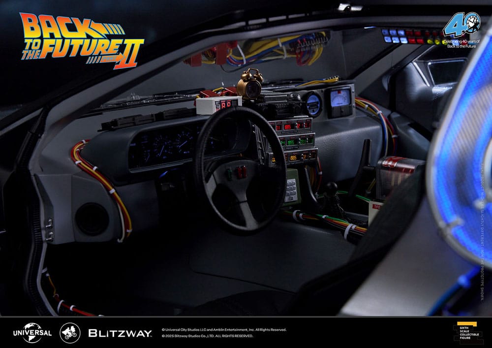 Zurück in die Zukunft II - Zeitmaschine Time Machine Premium UMS Fahrzeug 74 cm 1/6 Fahrzeug Blitzway