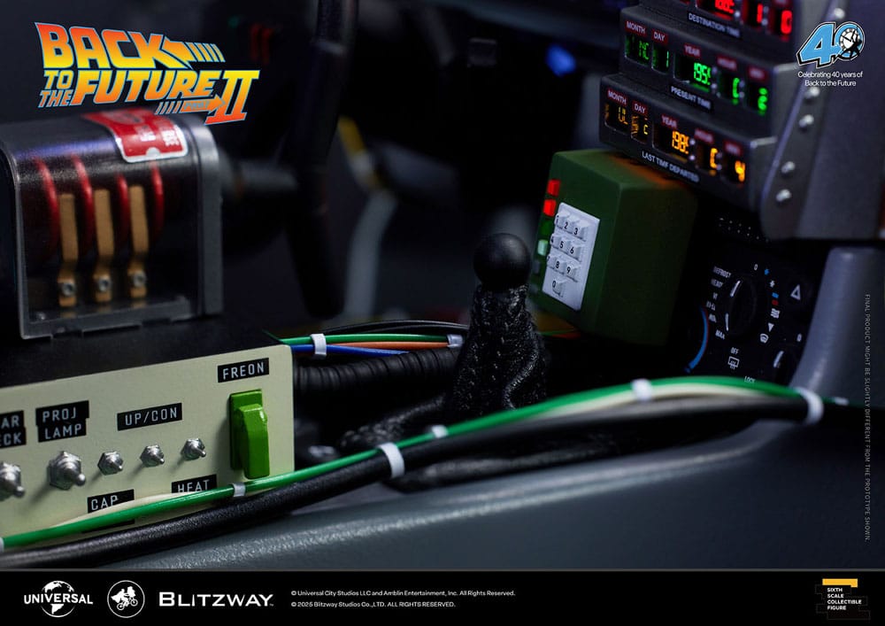 Zurück in die Zukunft II - Zeitmaschine Time Machine Premium UMS Fahrzeug 74 cm 1/6 Fahrzeug Blitzway