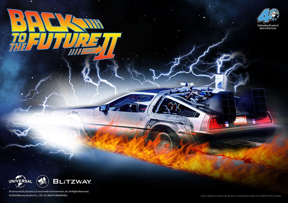 Zurück in die Zukunft II - Zeitmaschine Time Machine Premium UMS Fahrzeug 74 cm 1/6 Fahrzeug Blitzway