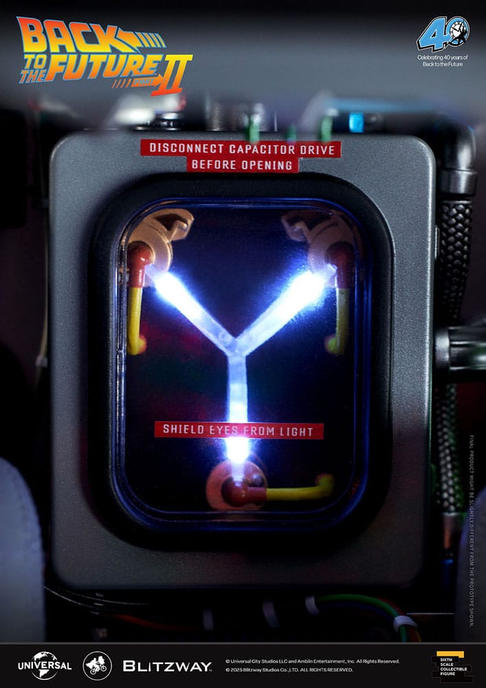 Zurück in die Zukunft II - Zeitmaschine Time Machine Premium UMS Fahrzeug 74 cm 1/6 Fahrzeug Blitzway